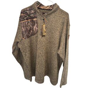 NWT Gamehide Gamekeeper Men 3X Quarter-Zip Pullover Mossy Oak Camouflage Hunting